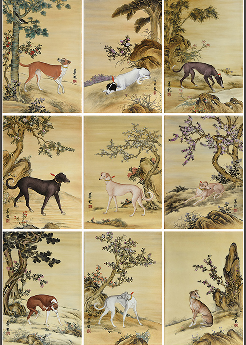 工筆重彩·十犬圖（九）  鄧羲頻 規格：25X36cmX10.jpg