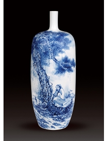 青花·高士圖-劉蒙
