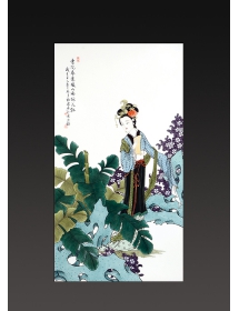 古彩·人面桃花相映紅-杜建